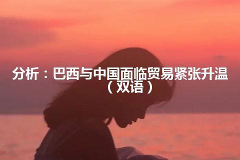 分析：巴西与中国面临贸易紧张升温（双语）