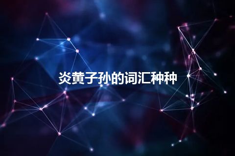 炎黄子孙的词汇种种