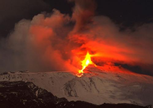 意大利埃特纳火山喷发（图）