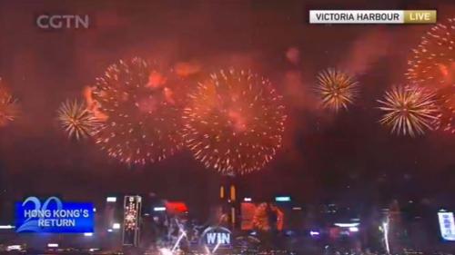 Hong Kong fireworks show united spirit, diversified cultures