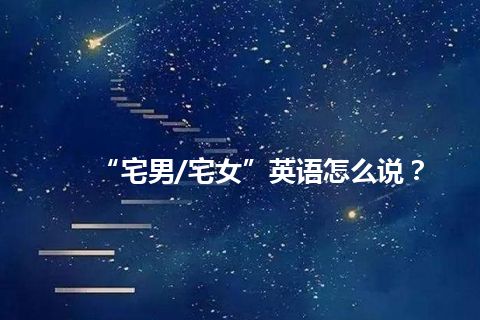 “宅男/宅女”英语怎么说？