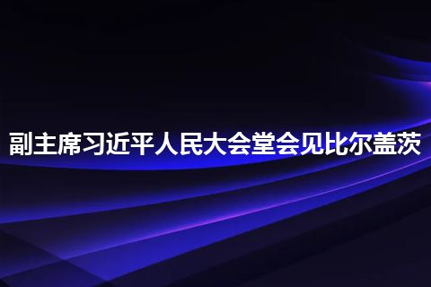 副主席习近平人民大会堂会见比尔盖茨