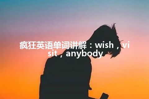 疯狂英语单词讲解：wish，visit，anybody