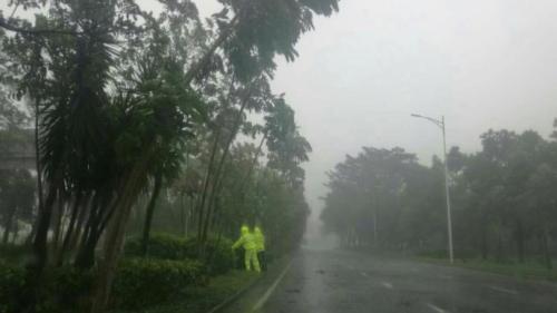 台风帕卡登陆台山