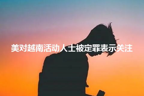 美对越南活动人士被定罪表示关注