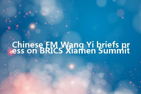 Chinese FM Wang Yi briefs press on BRICS Xiamen Summit