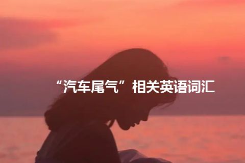 “汽车尾气”相关英语词汇