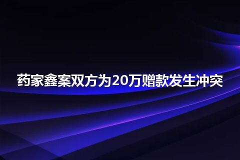 药家鑫案双方为20万赠款发生冲突