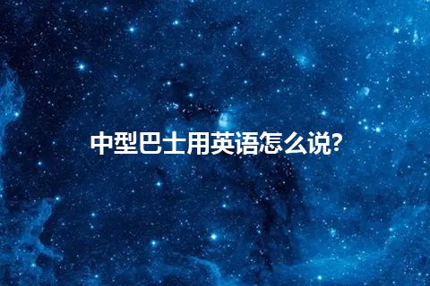 中型巴士用英语怎么说?