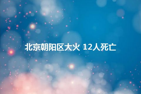 北京朝阳区大火 12人死亡