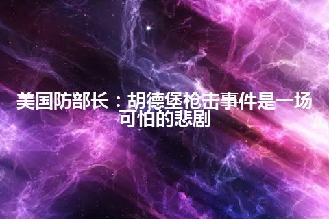 美国防部长：胡德堡枪击事件是一场可怕的悲剧