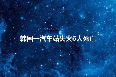 韩国一汽车站失火6人死亡