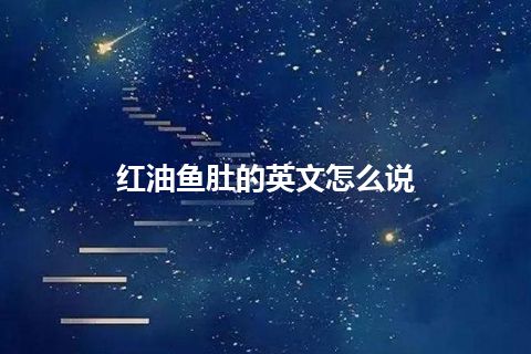 红油鱼肚的英文怎么说