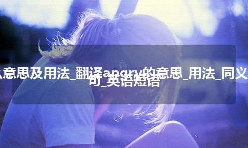 angry是什么意思及用法_翻译angry的意思_用法_同义词_反义词_例句_英语短语