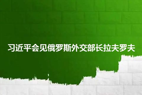 习近平会见俄罗斯外交部长拉夫罗夫