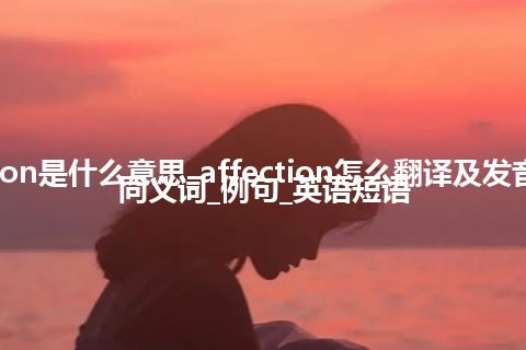 affection是什么意思_affection怎么翻译及发音_用法_同义词_例句_英语短语