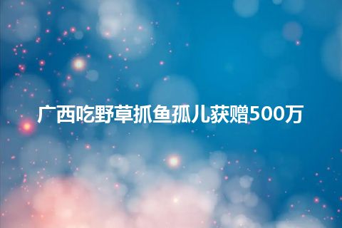 广西吃野草抓鱼孤儿获赠500万