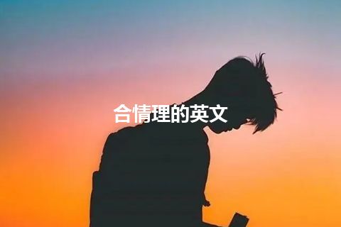 合情理的英文