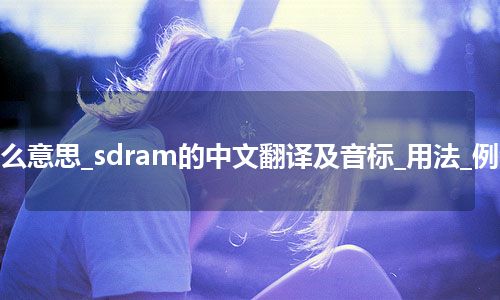 sdram是什么意思_sdram的中文翻译及音标_用法_例句_英语短语