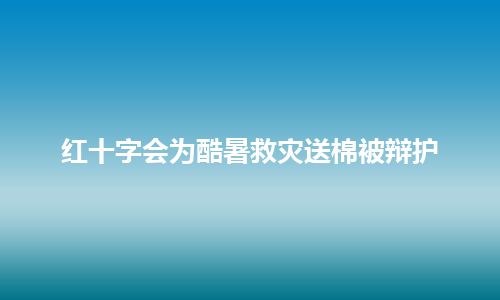 红十字会为酷暑救灾送棉被辩护