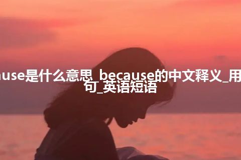 because是什么意思_because的中文释义_用法_例句_英语短语