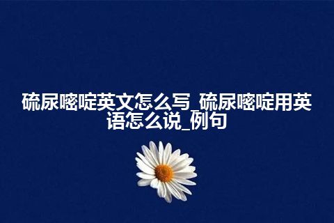 硫尿嘧啶英文怎么写_硫尿嘧啶用英语怎么说_例句