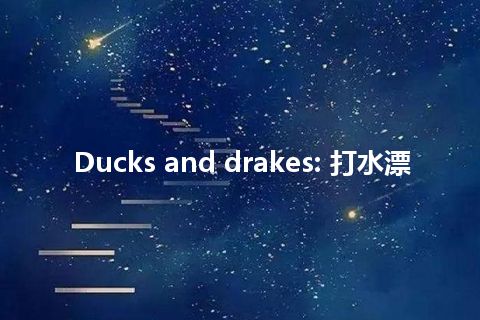 Ducks and drakes: 打水漂