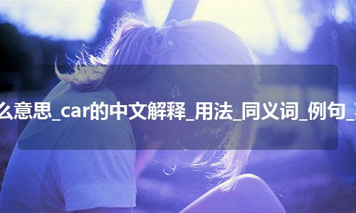 car是什么意思_car的中文解释_用法_同义词_例句_英语短语