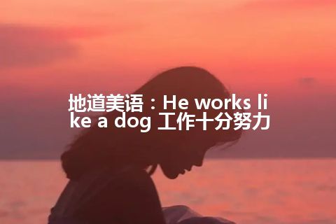 地道美语：He works like a dog 工作十分努力