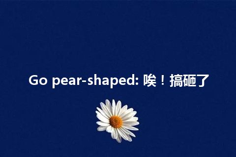 Go pear-shaped: 唉！搞砸了