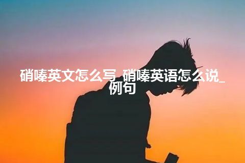 硝嗪英文怎么写_硝嗪英语怎么说_例句