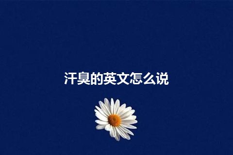 汗臭的英文怎么说