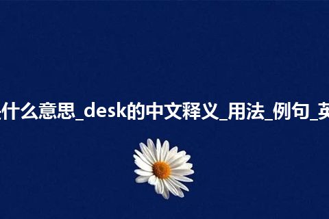 desk是什么意思_desk的中文释义_用法_例句_英语短语