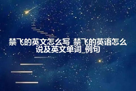 禁飞的英文怎么写_禁飞的英语怎么说及英文单词_例句