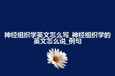 神经组织学英文怎么写_神经组织学的英文怎么说_例句