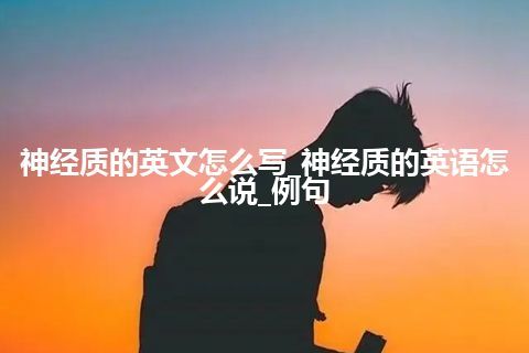 神经质的英文怎么写_神经质的英语怎么说_例句