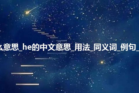 he是什么意思_he的中文意思_用法_同义词_例句_英语短语