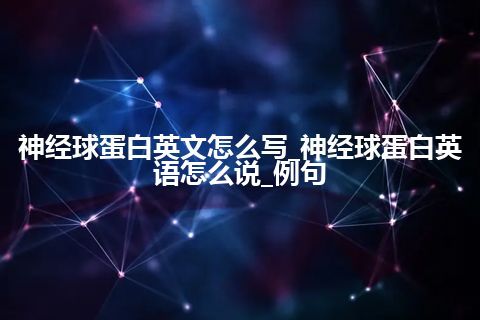 神经球蛋白英文怎么写_神经球蛋白英语怎么说_例句