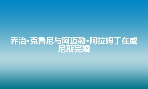 乔治·克鲁尼与阿迈勒·阿拉姆丁在威尼斯完婚