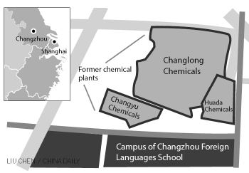 常州外国语学校污染事件英文报道：校方坚称学校无错