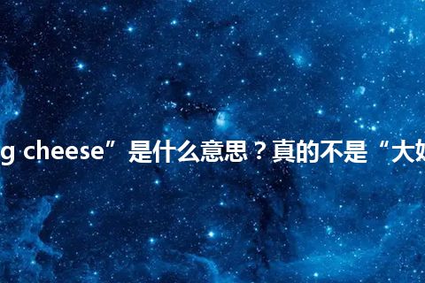 “big cheese”是什么意思？真的不是“大奶酪”…