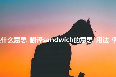 sandwich是什么意思_翻译sandwich的意思_用法_例句_英语短语