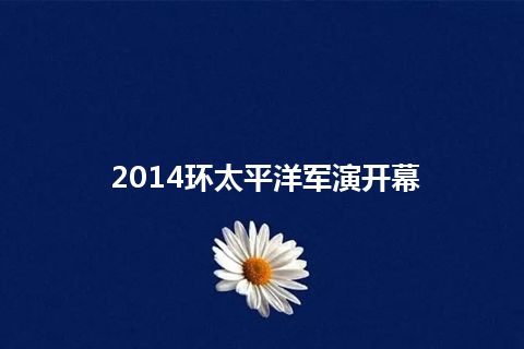 2014环太平洋军演开幕