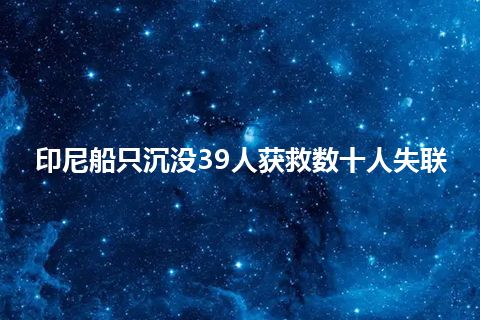 印尼船只沉没39人获救数十人失联