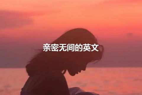 亲密无间的英文