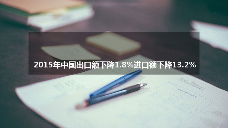 2015年中国出口额下降1.8%进口额下降13.2%