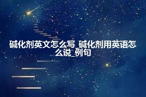 碱化剂英文怎么写_碱化剂用英语怎么说_例句