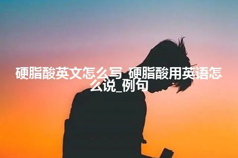 硬脂酸英文怎么写_硬脂酸用英语怎么说_例句