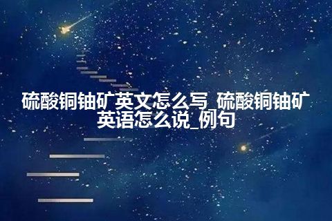 硫酸铜铀矿英文怎么写_硫酸铜铀矿英语怎么说_例句