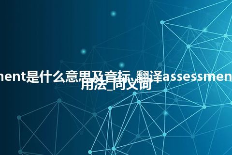 assessment是什么意思及音标_翻译assessment的意思_用法_同义词